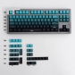 Cyan Adore Full PBT Gradient Cyan Dip-dye Keycaps Set Doubleshot Backlit OEM Profile for Cherry MX Mechanical Keyboard